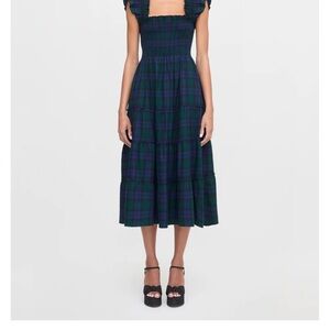 Large Hill House Ellie nap dress - black watch